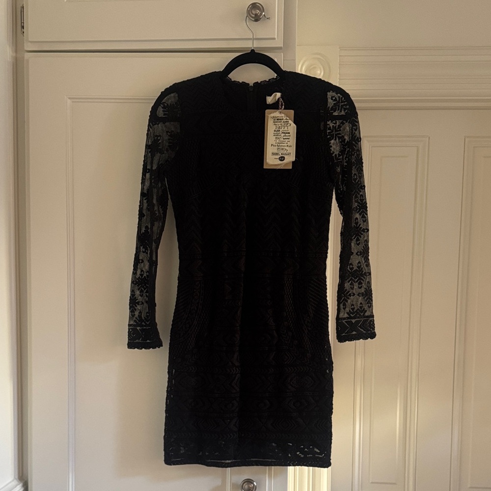 Isabel Marant Black Lace Long Sleeve Dress for H&M